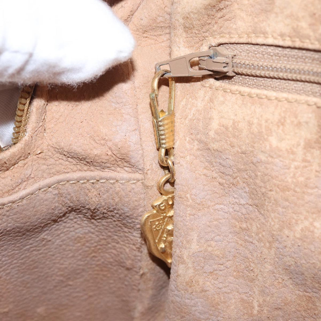 GUCCI Micro GG Shoulder Bag PVC Beige Gold Tone 001 113 0942 Auth ki6963
