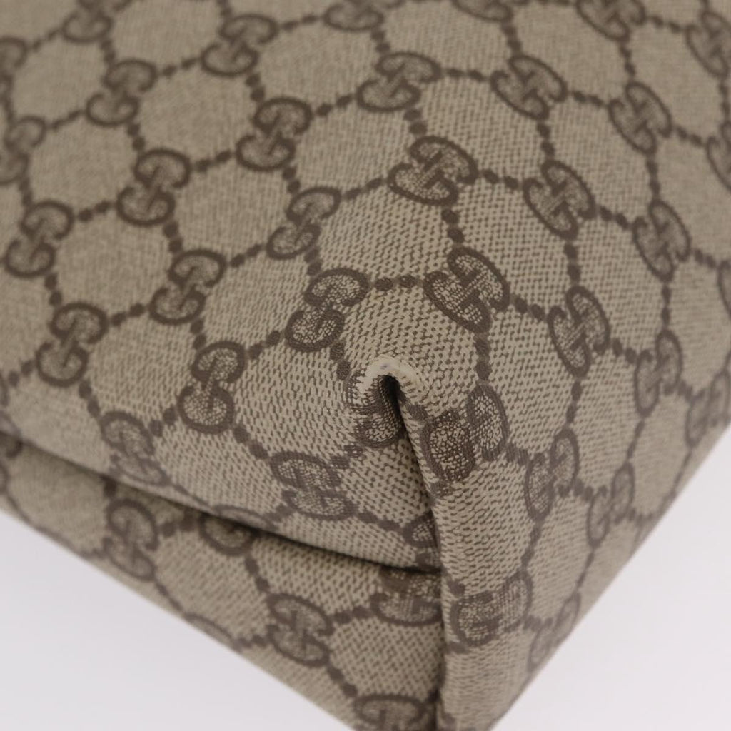 GUCCI GG Supreme Tote Bag PVC Beige Gold 002 39 6130 Auth kk725