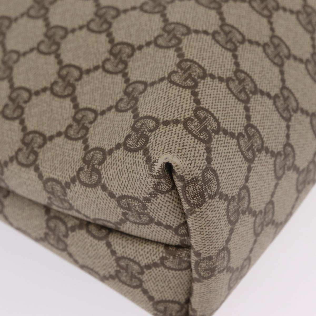 GUCCI GG Supreme Tote Bag PVC Beige Gold 002 39 6130 Auth kk725