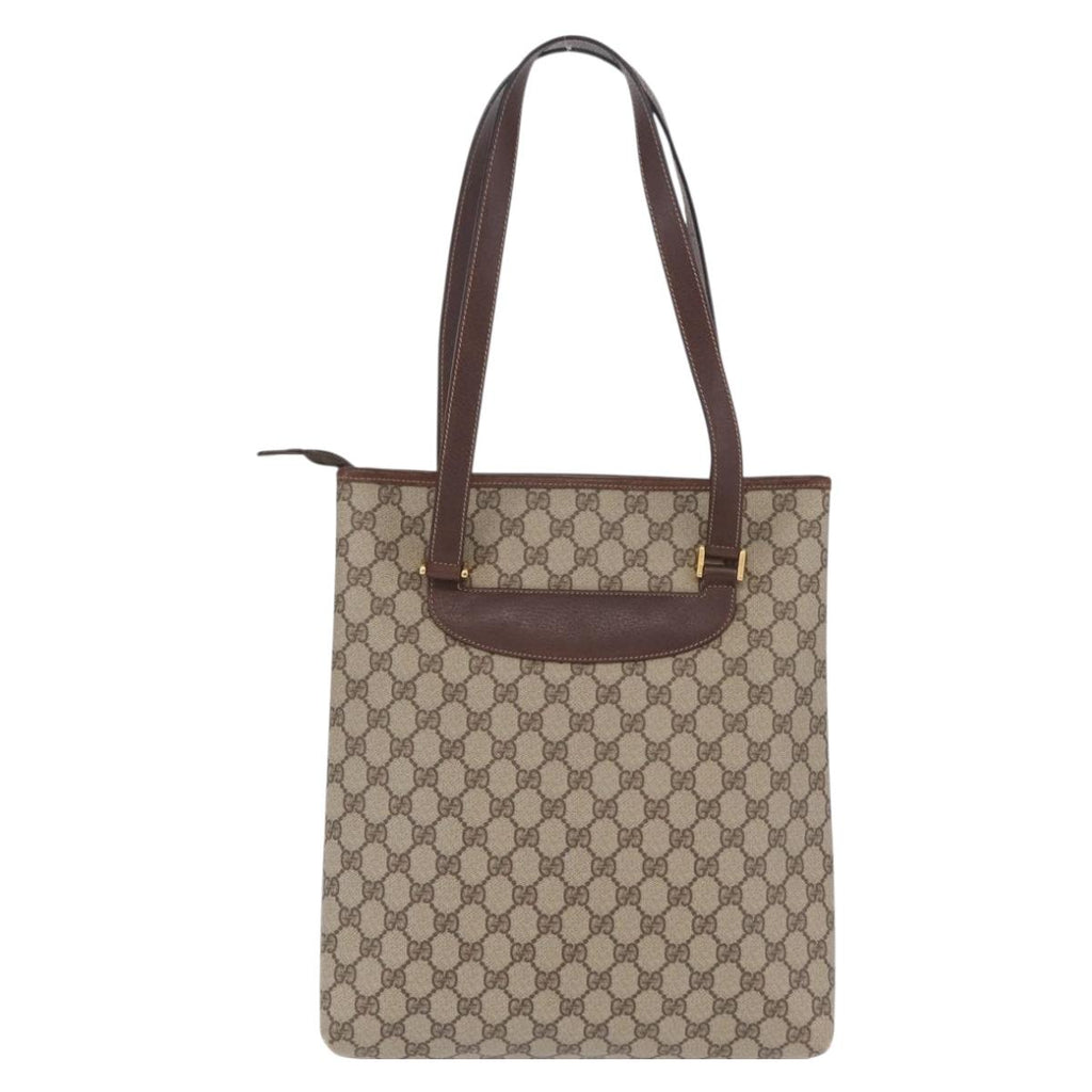 GUCCI GG Supreme Tote Bag PVC Beige Gold 002 39 6130 Auth kk725