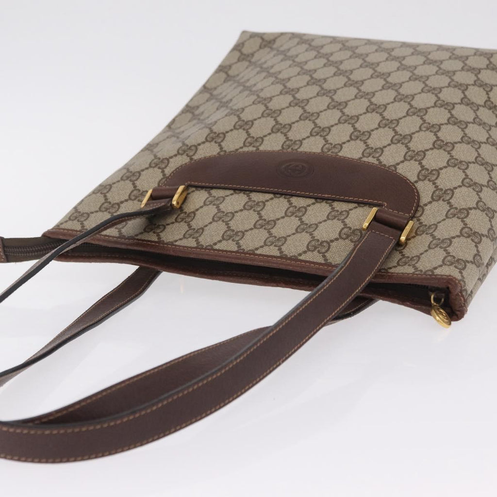 GUCCI GG Supreme Tote Bag PVC Beige Gold 002 39 6130 Auth kk725