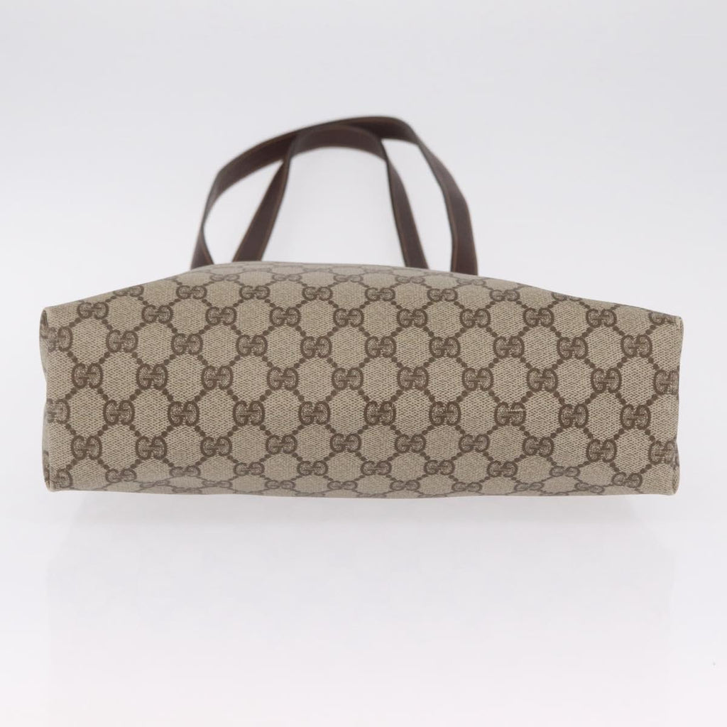 GUCCI GG Supreme Tote Bag PVC Beige Gold 002 39 6130 Auth kk725