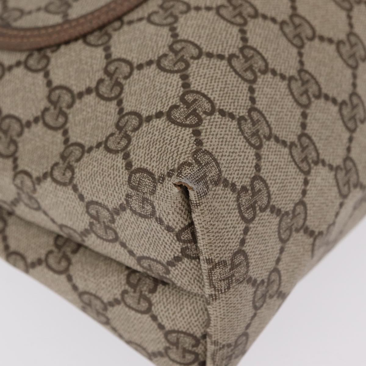 GUCCI GG Supreme Web Sherry Line Tote Bag PVC Beige Gold 39 02 003 Auth kk726