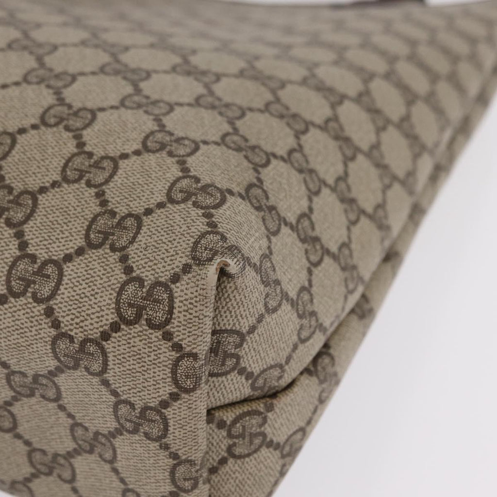 GUCCI GG Supreme Web Sherry Line Tote Bag PVC Beige Gold 39 02 003 Auth kk728