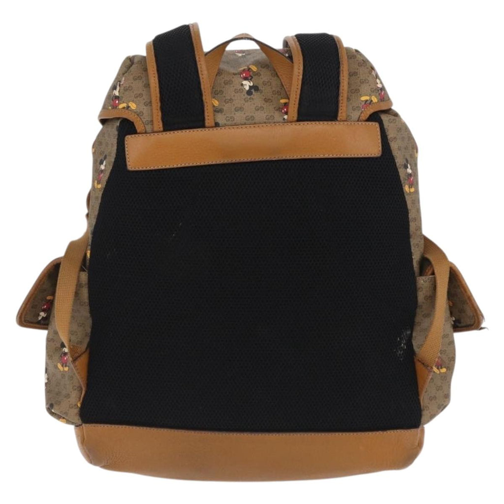GUCCI Micro GG Supreme GUCCIxDisney Bag PVC Beige Gold 603898 Auth LN145