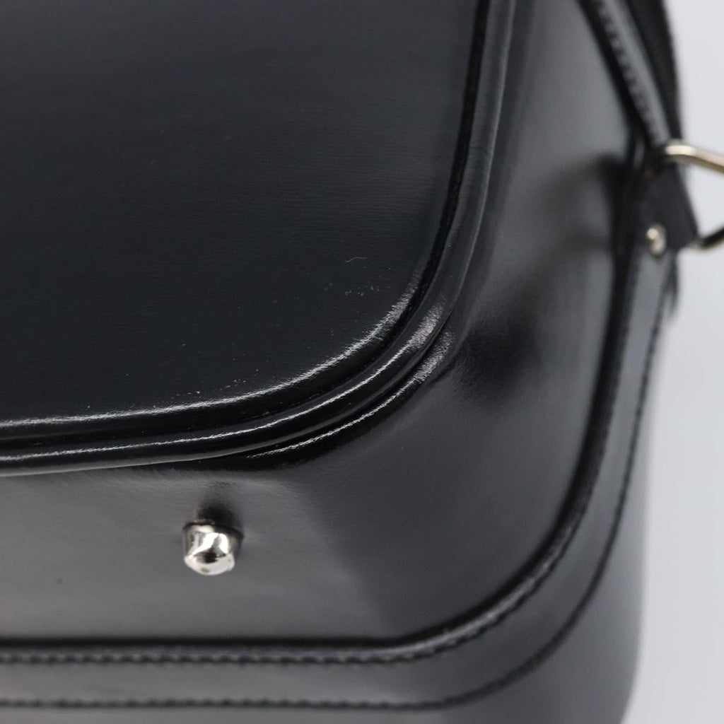 GUCCI Vanity Hand Bag Patent leather 2way Black Silver 013 2122 2490 Auth LN253
