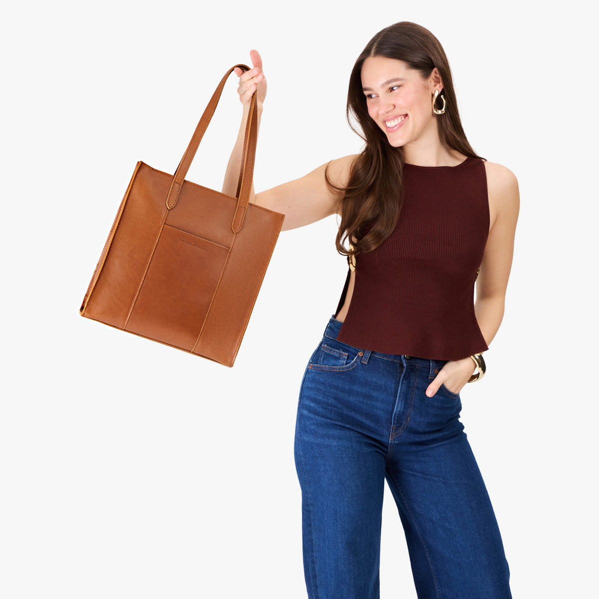 Large Lola Zipper Crossbody Tote