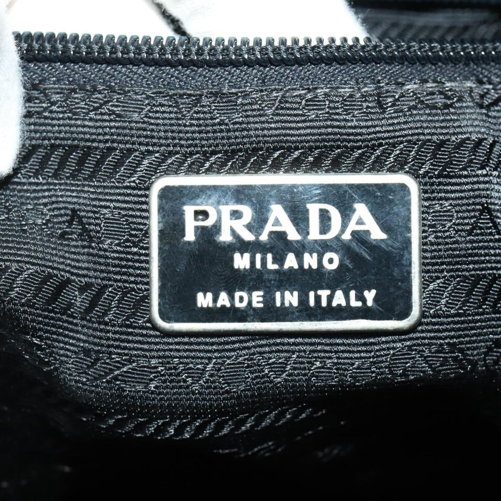 PRADA Backpack Nylon Black Silver Auth mr2851
