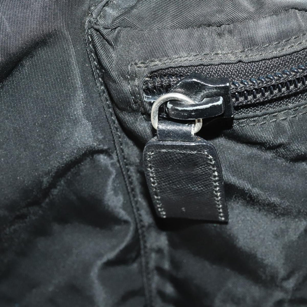 PRADA Backpack Nylon Black Silver Auth mr2851