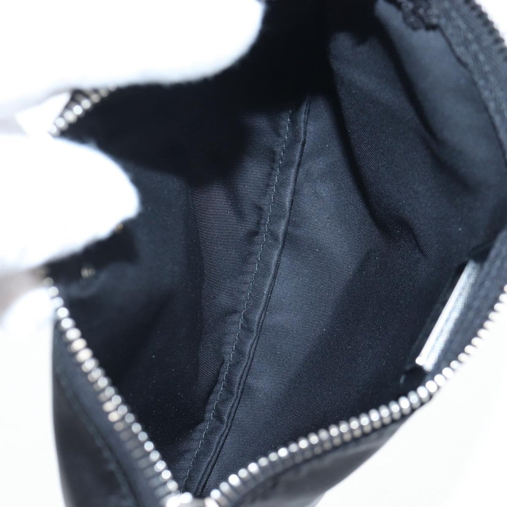 PRADA Balaclava Hat Nylon Black Silver Auth mr2932