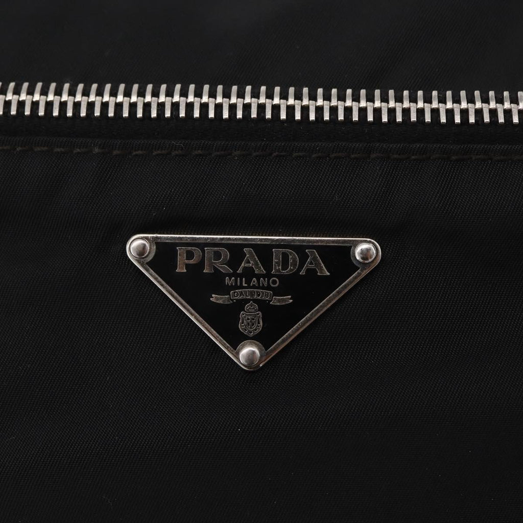 PRADA Shoulder Bag Nylon Black Silver Auth mr3036A