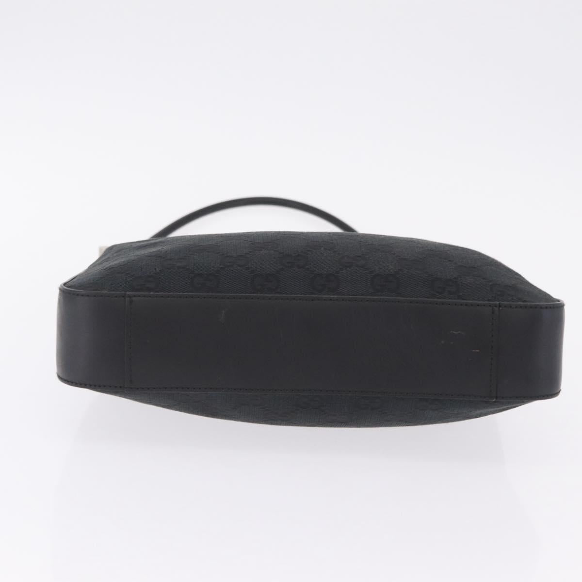GUCCI GG Canvas Shoulder Bag Black Silver 001 3812 2123 Auth mr3137