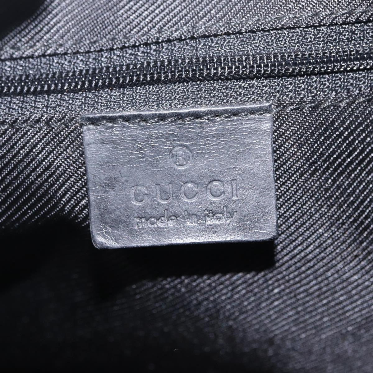 GUCCI GG Canvas Shoulder Bag Black Silver 001 3812 2123 Auth mr3137