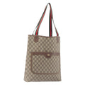 GUCCI GG Supreme Web Sherry Line Tote Bag PVC Beige Gold 002 58 6487 Auth mr3141