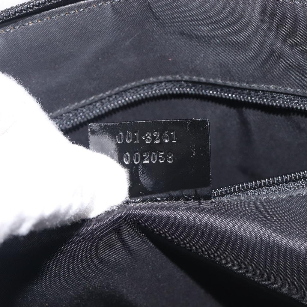 GUCCI Shoulder Bag Patent leather Silver Black 001 3261 Auth mr3142