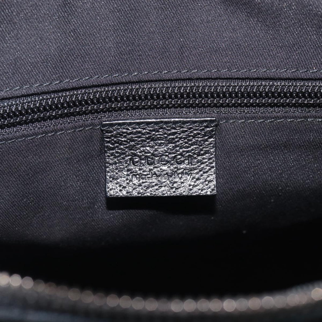 GUCCI GG Canvas Shoulder Bag Black Silver 92551 Auth mr3177A
