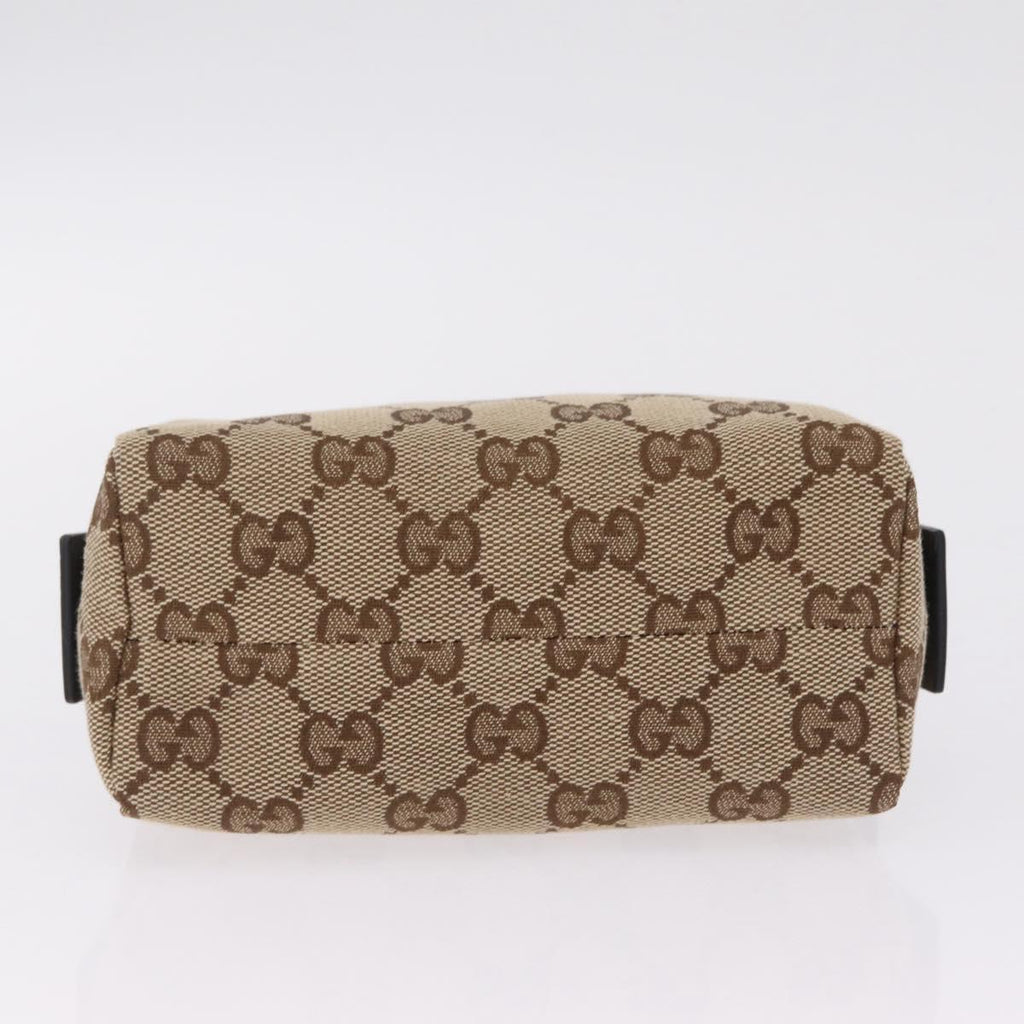 GUCCI GG Canvas Pouch Beige Gold 29596 Auth mr3179A