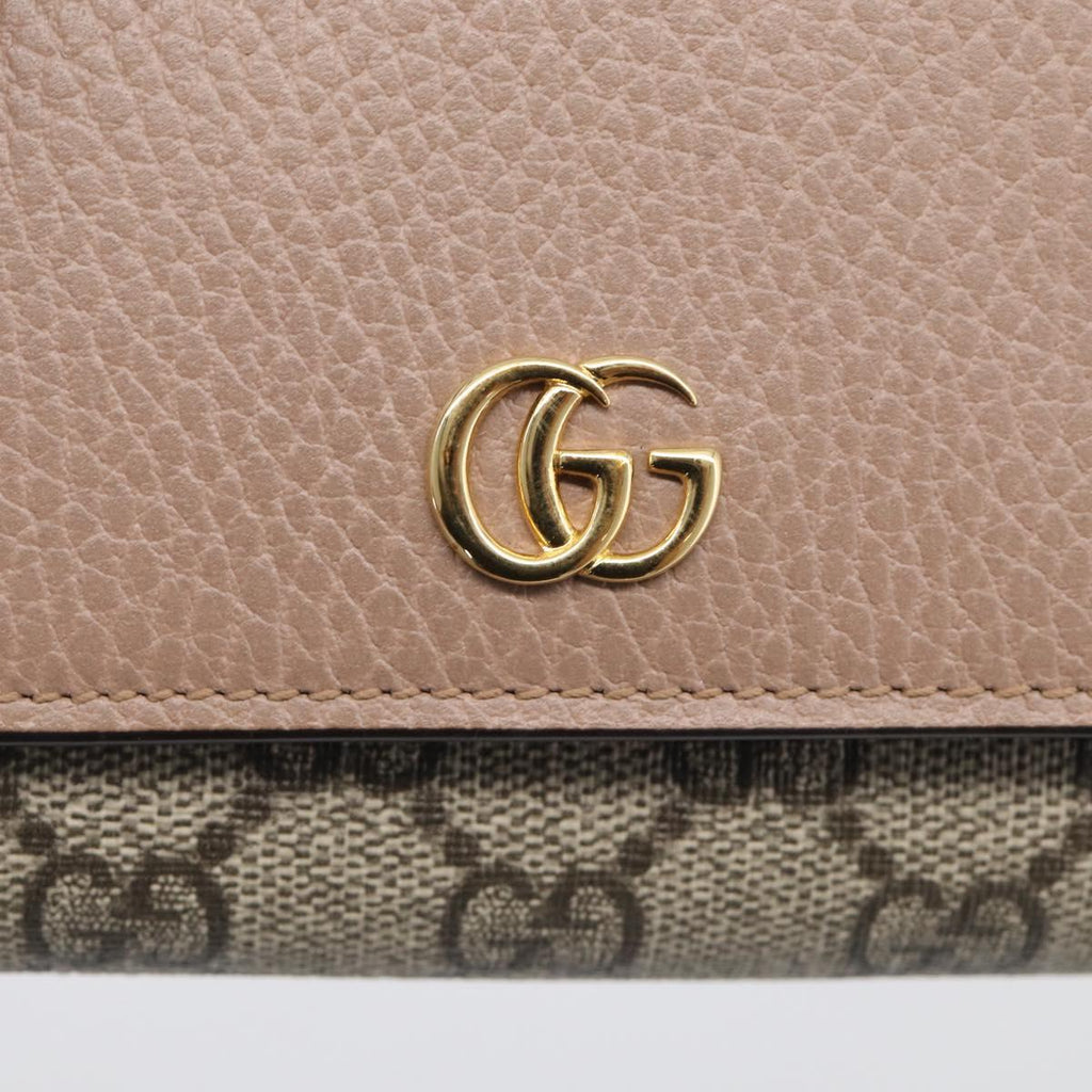 GUCCI Bifold Wallet Leather Pink Silver 598587 Auth mr3181A