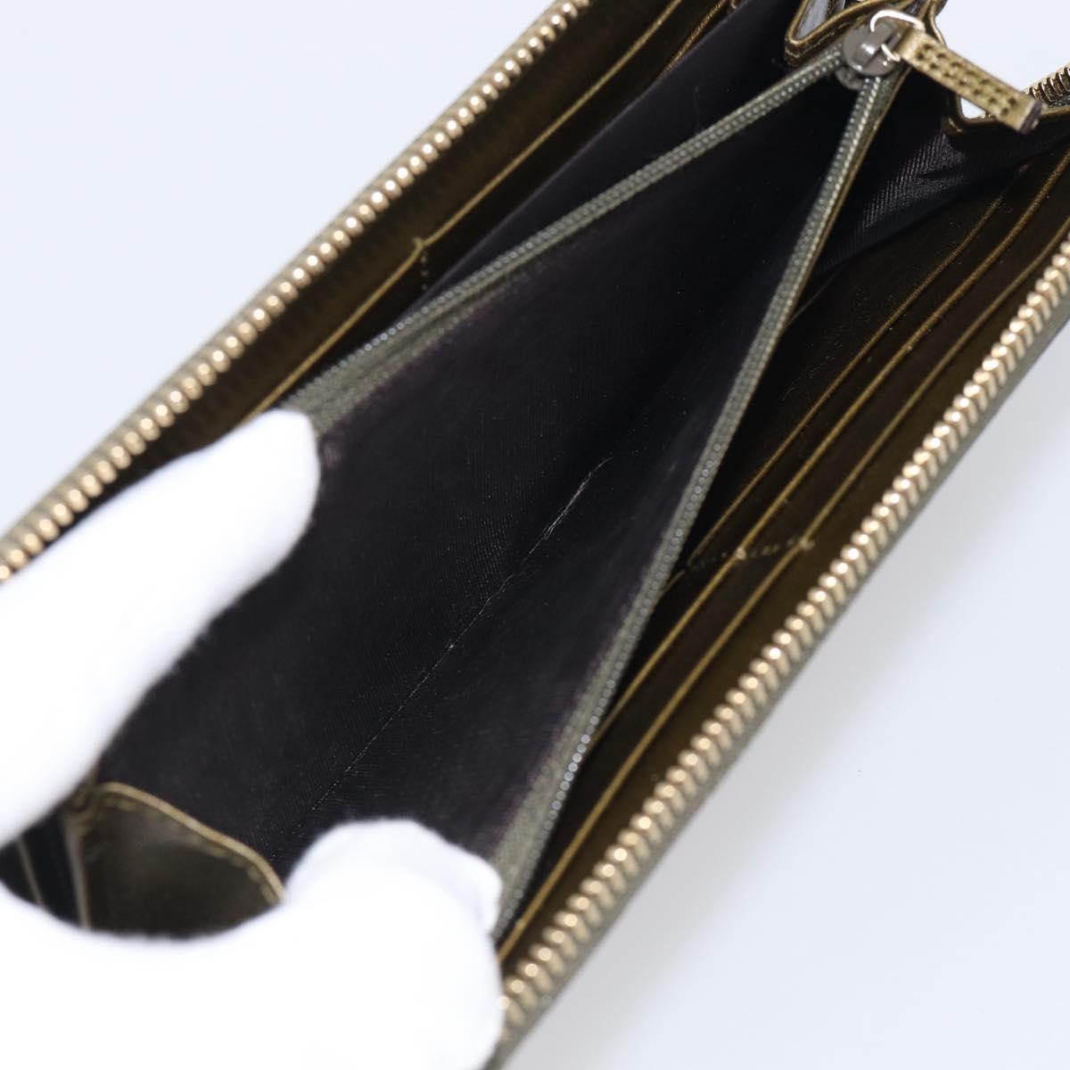 GUCCI Long Wallet Patent leather Red Gold 308005 Auth mr3182A