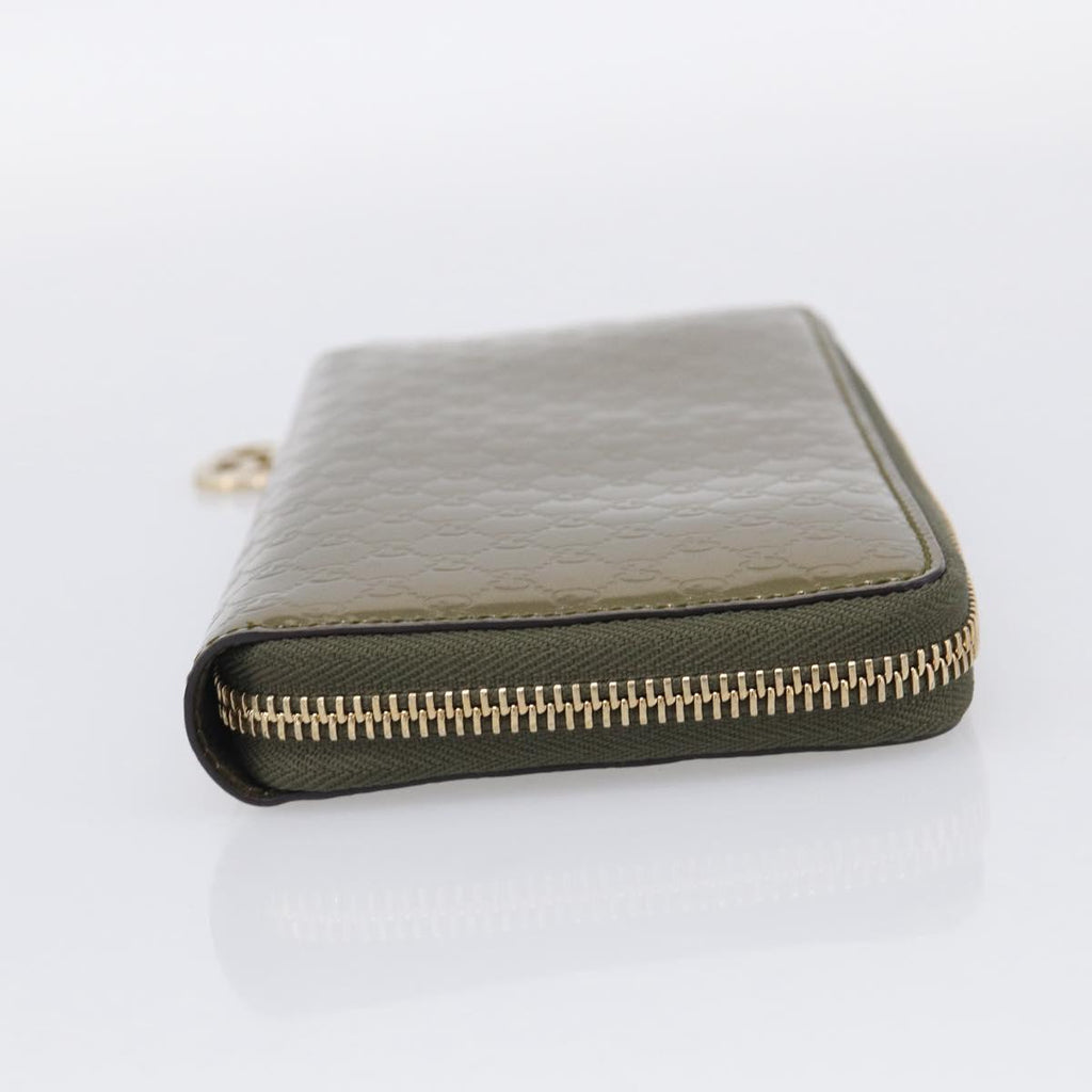 GUCCI Long Wallet Patent leather Red Gold 308005 Auth mr3182A