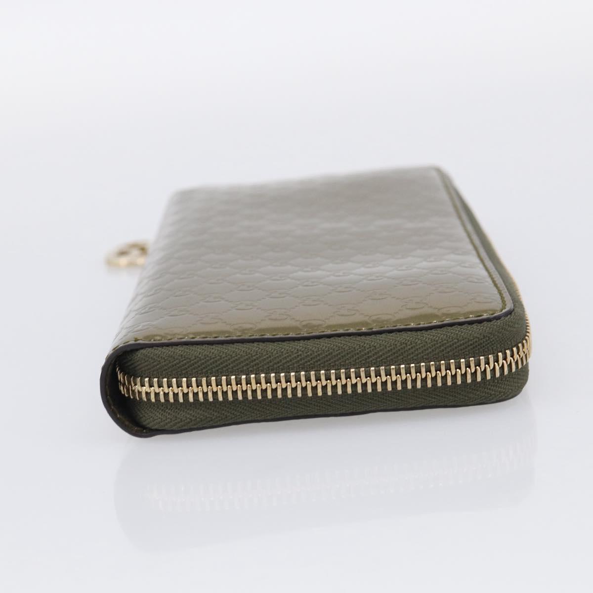 GUCCI Long Wallet Patent leather Red Gold 308005 Auth mr3182A
