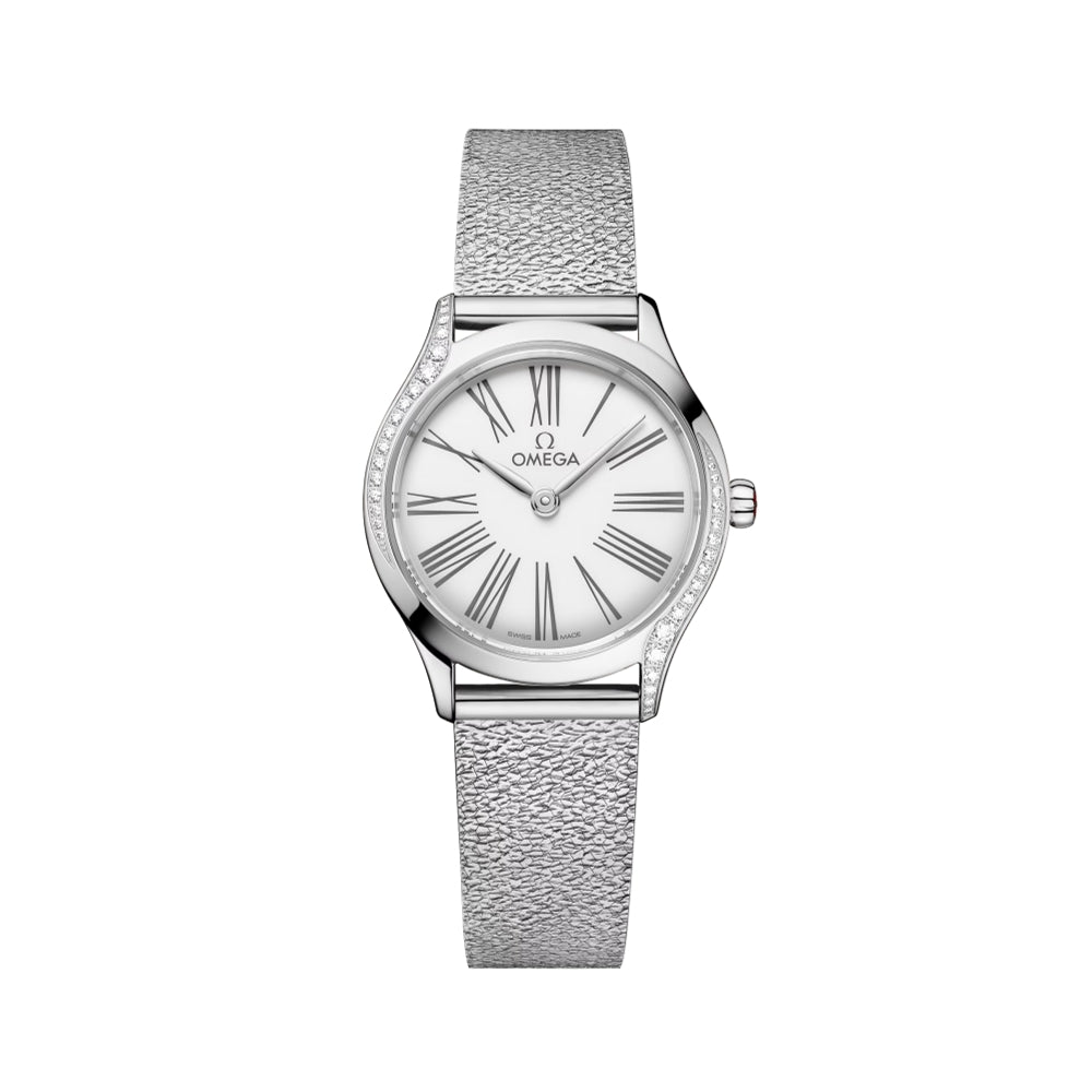 De Ville Mini Trésor Diamonds Quartz 26mm - White on Bracelet