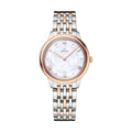 De Ville Prestige Quartz Steel and Sedna Gold 30mm - White, Mother-of-Pearl on Bracelet