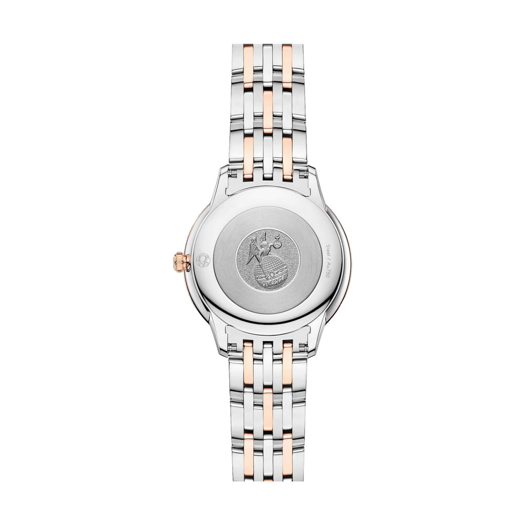 De Ville Prestige Quartz Steel and Sedna Gold 30mm - White, Mother-of-Pearl on Bracelet