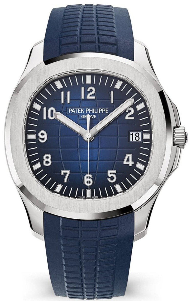 Patek Philippe Aquanaut White Gold - Blue Embossed Dial - Ref# 5168G-001