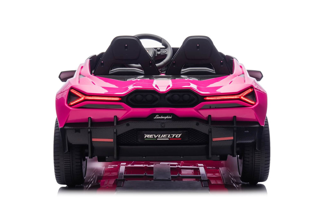 24V / 9 MPH Lamborghini Revuelto Two-Seater Kids Ride On Car – Pink