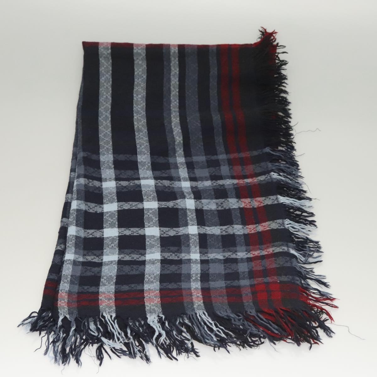 GUCCI Stole Wool Navy Auth SW820