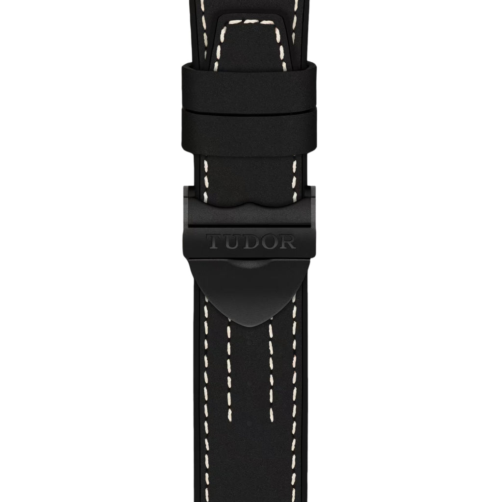 Black Bay Ceramic 41mm - Black on Hybrid Leather/Rubber Strap w/ Extra Fabric Strap