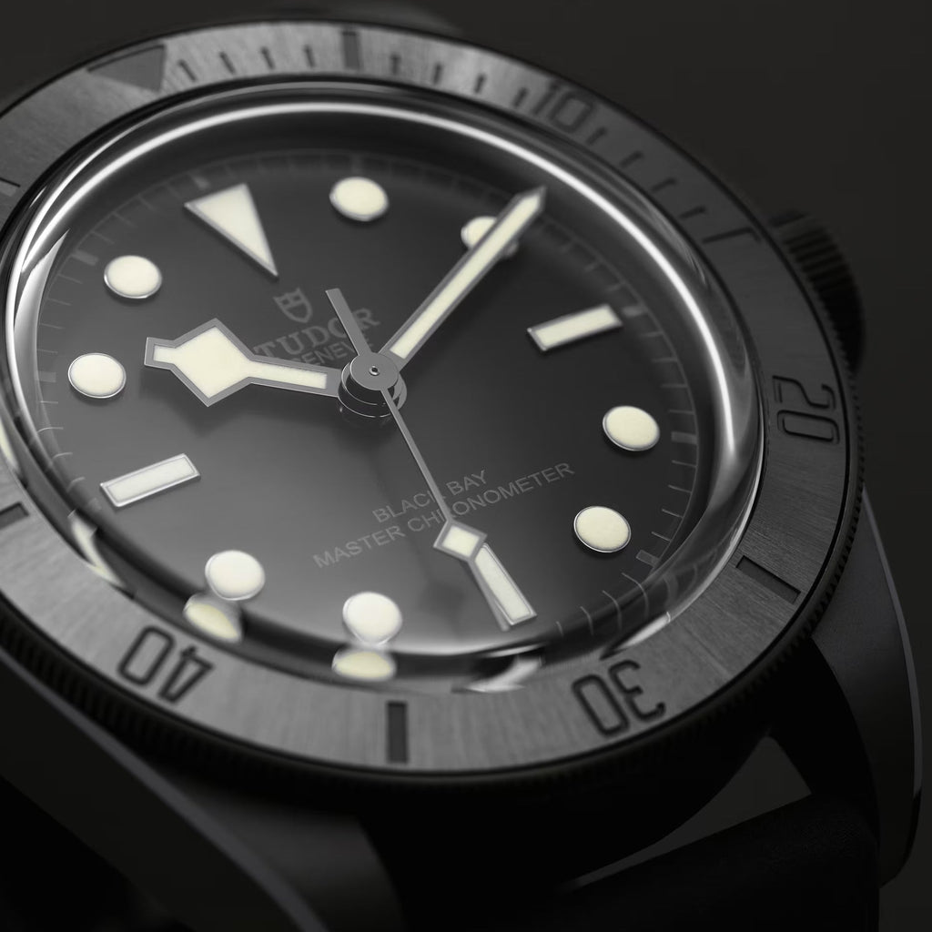 Black Bay Ceramic 41mm - Black on Hybrid Leather/Rubber Strap w/ Extra Fabric Strap