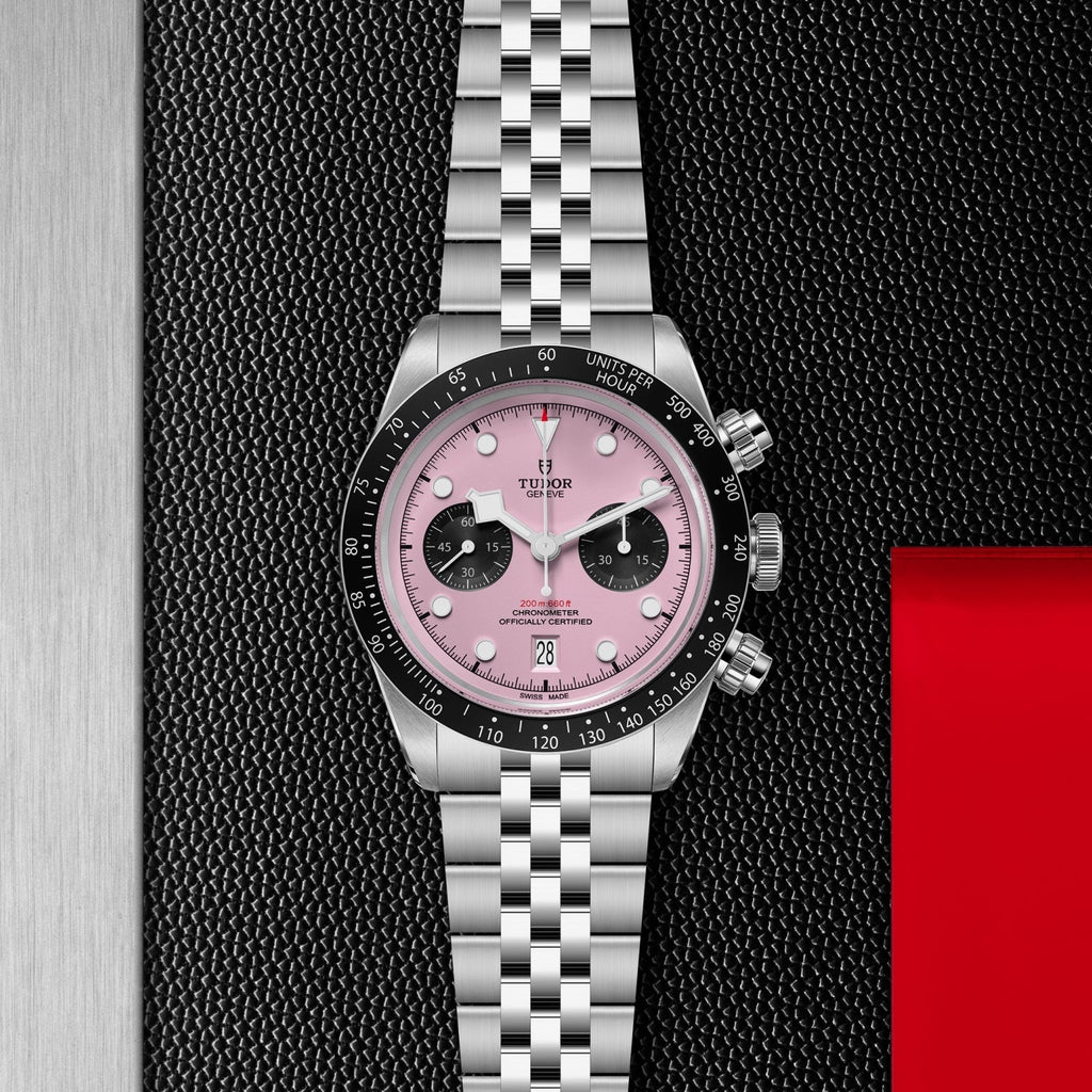 Black Bay Chrono 41mm - Pink on Bracelet