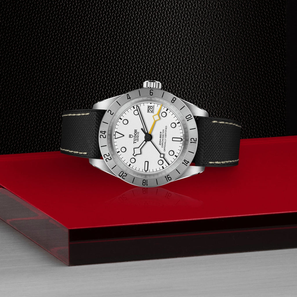 Black Bay Pro GMT 39mm - Opaline on Rubber/Leather Strap