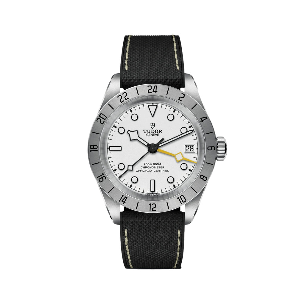 Black Bay Pro GMT 39mm - Opaline on Rubber/Leather Strap