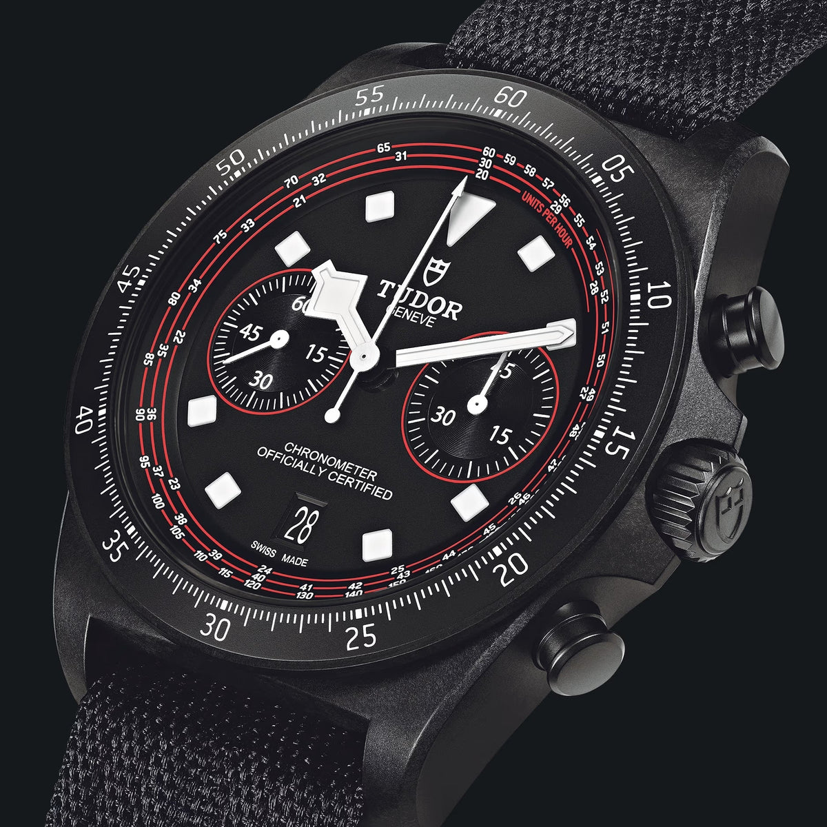 Pelagos FXD Chrono Carbon Composite 43mm - Black on Fabric Strap