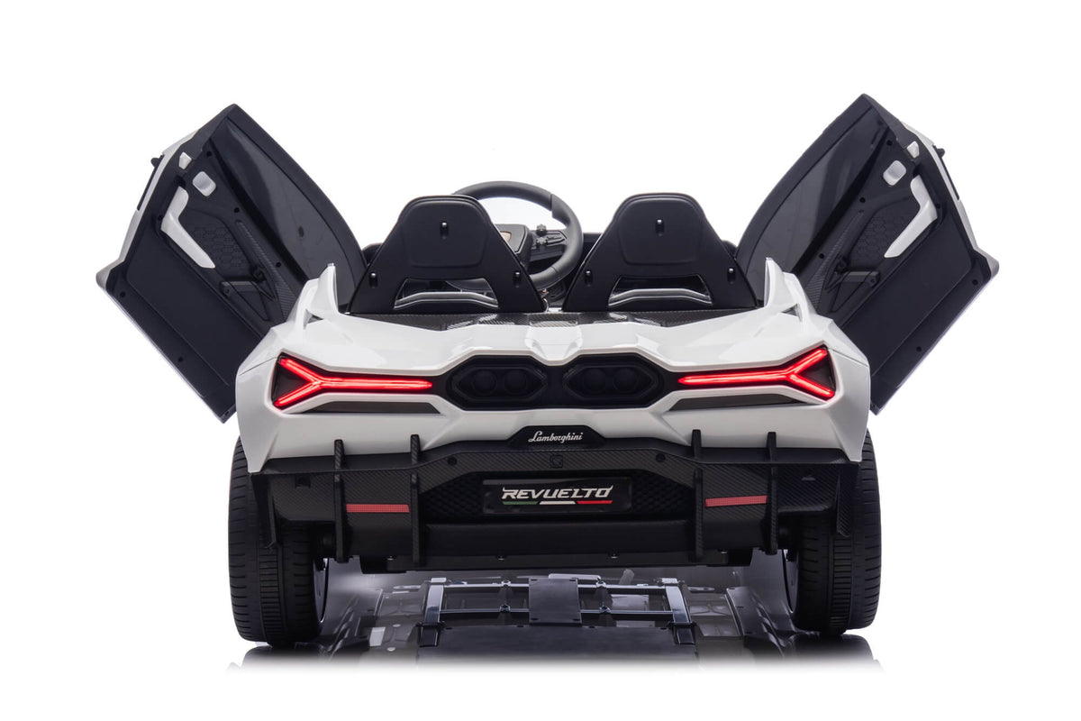 24V / 9 MPH Lamborghini Revuelto Two-Seater Kids Ride On Car – White