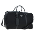 PRADA Boston Bag Nylon Leather 2way Black Silver 2VC007 Auth yk20779SAV