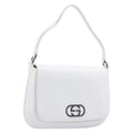 GUCCI Shoulder Bag Leather White Silver 001 3823 Auth yk21008V