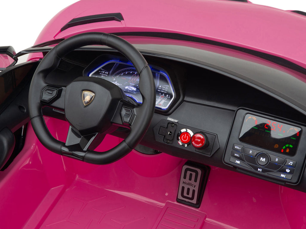 24V Lamborghini SVJ Ride On DRIFT Car with Remote Control - Pink
